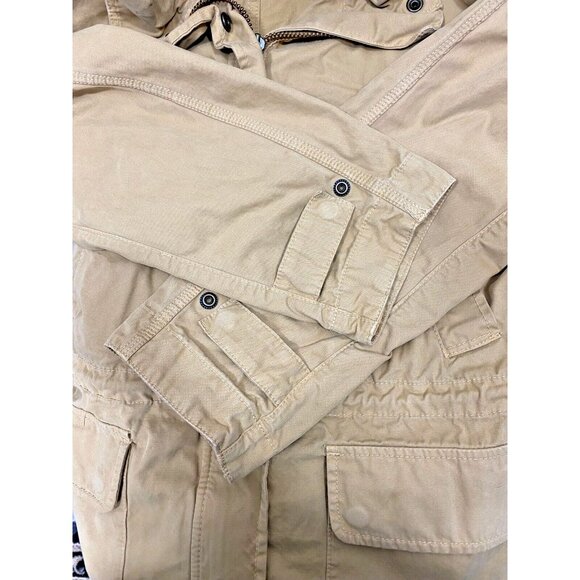 MADEWELL Prospect Sahara Canvas Tan Utility Jacket Women Sz M Full Zip Tie Waist - Picture 6 of 8
